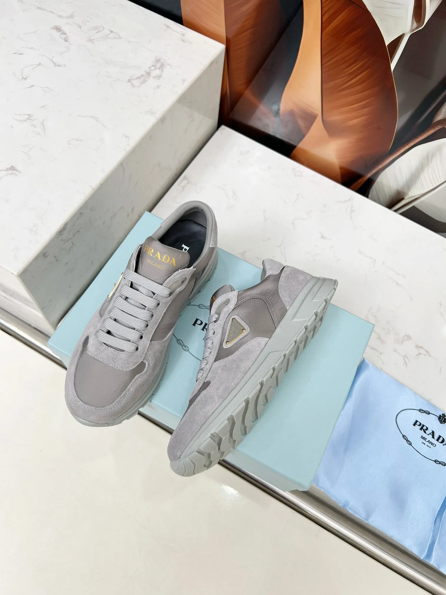 👟👟Ex-factory price 540👟👟 Prada "PRADA.." 2025 explosive model has been shipped. , original 1:1 development, four colors available 35--41 "Code 34 and 41 can be customized and cannot be returned or exchanged"